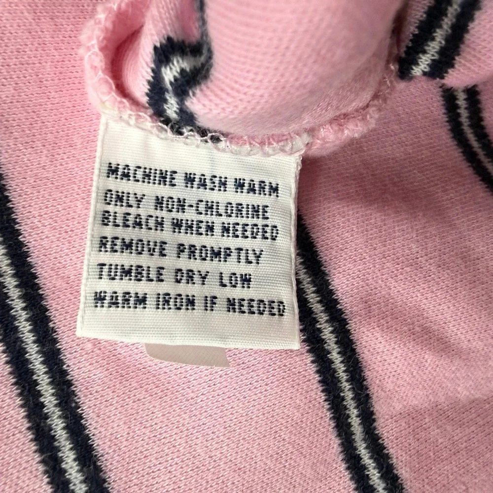Polo Ralph Lauren Mens XXL Pink Striped Short Sleeve Cotton Polo Shirt